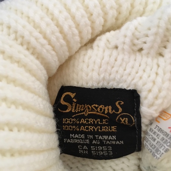 Vintage chunky cable knit turtleneck sweater - Picture 4 of 4